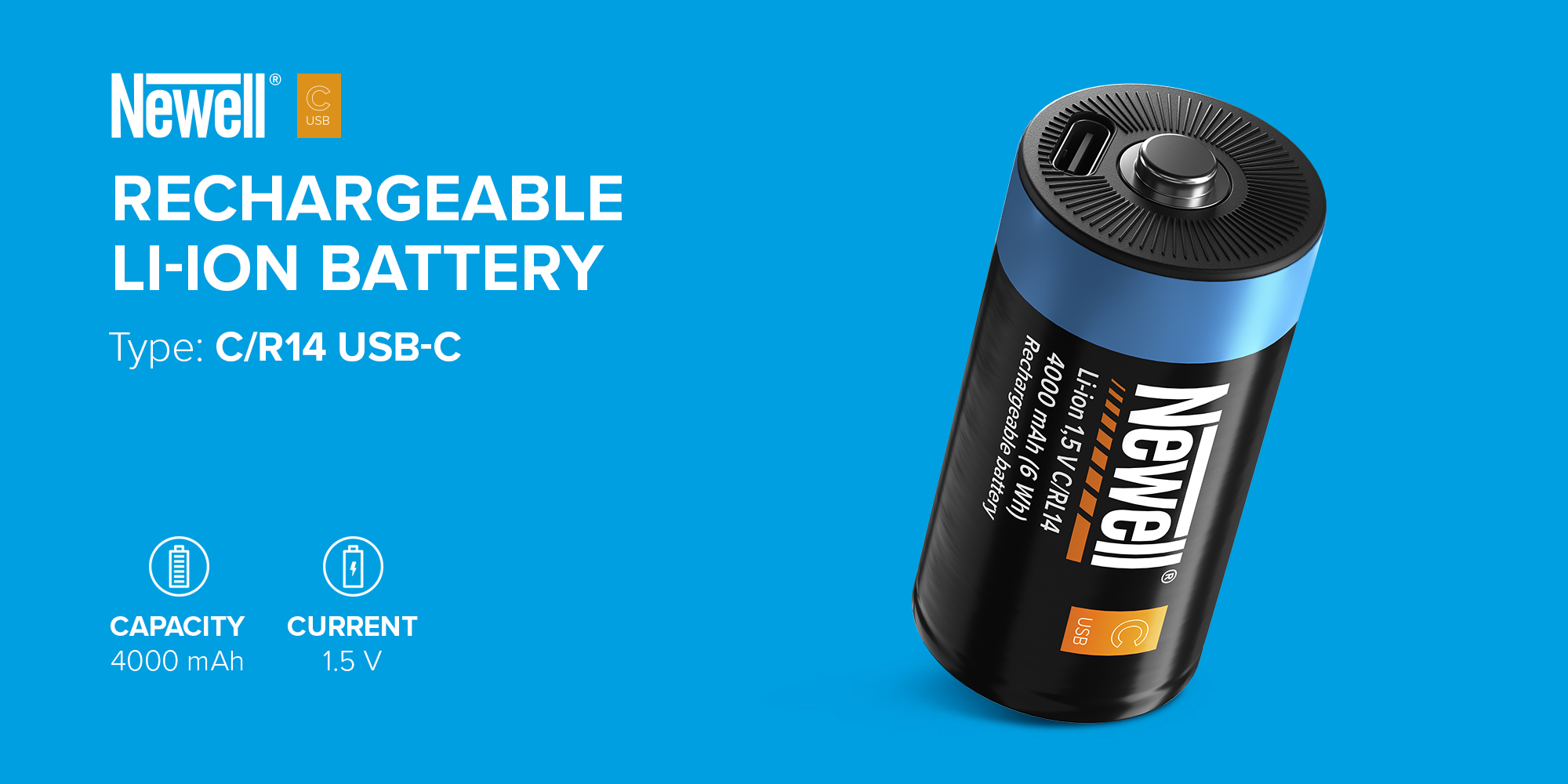 Akumulator Newell C/R14 USB-C 4000 mAh 2 szt. blister